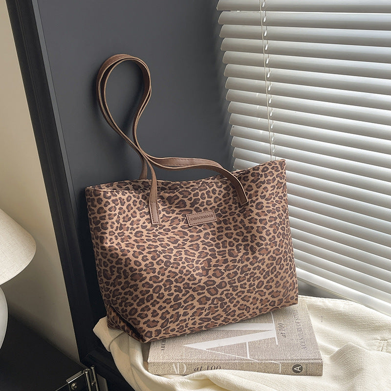 Leopardenmuster Canvas Einkaufstasche