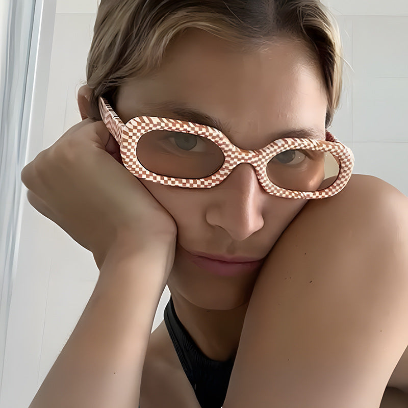 Damen oversized Sonnenbrille mit ausgefallenem Muster Brehn