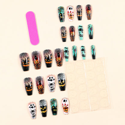 Gothic-Themed 3D Halloween Nagelkunstverlängerungen Brehn