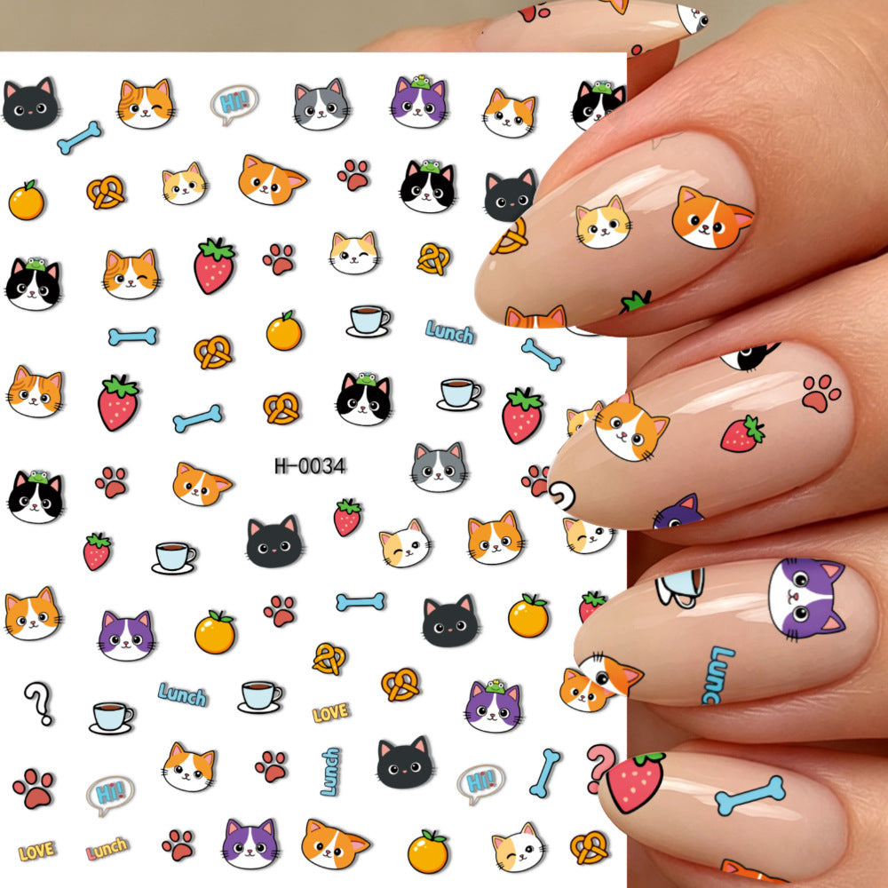 Niedliche Hunde-Themen-Nagelkunst-Sticker