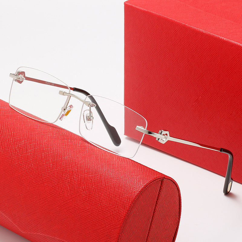 Damen rechteckige Designer-Sonnenbrille mit elegantem Metallrahmen Brehn