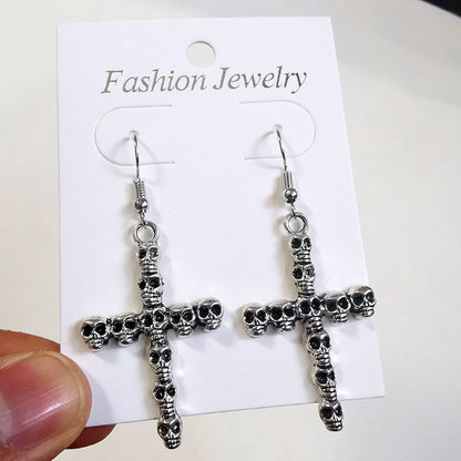 Gothic Skull Cross Ohrringe Brehn