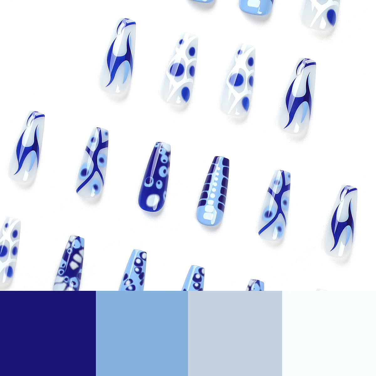 Kunstvolle Gel-Nägel mit modernem Farbdesign Brehn