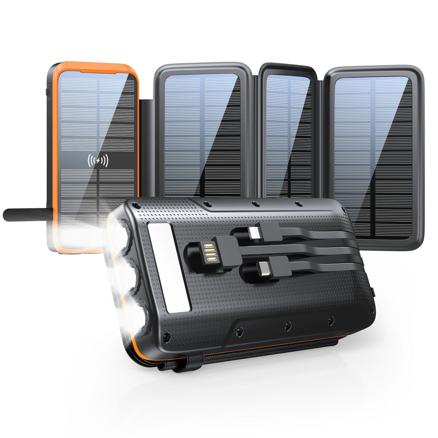 Solar Powerbank mit Integrierter Taschenlampe Brehn