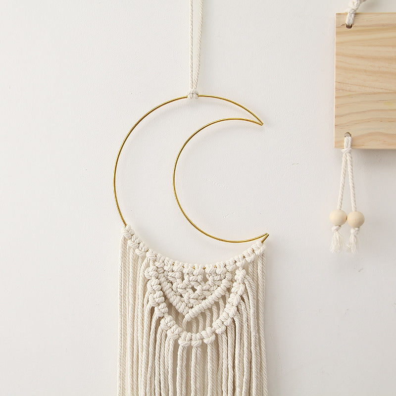Macramé Mond Wandbehang Brehn