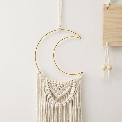 Macramé Mond Wandbehang Brehn