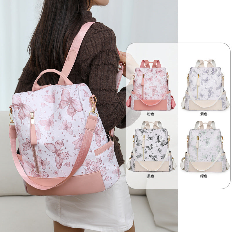 Stylische Schmetterlingsdruck Rucksack Brehn