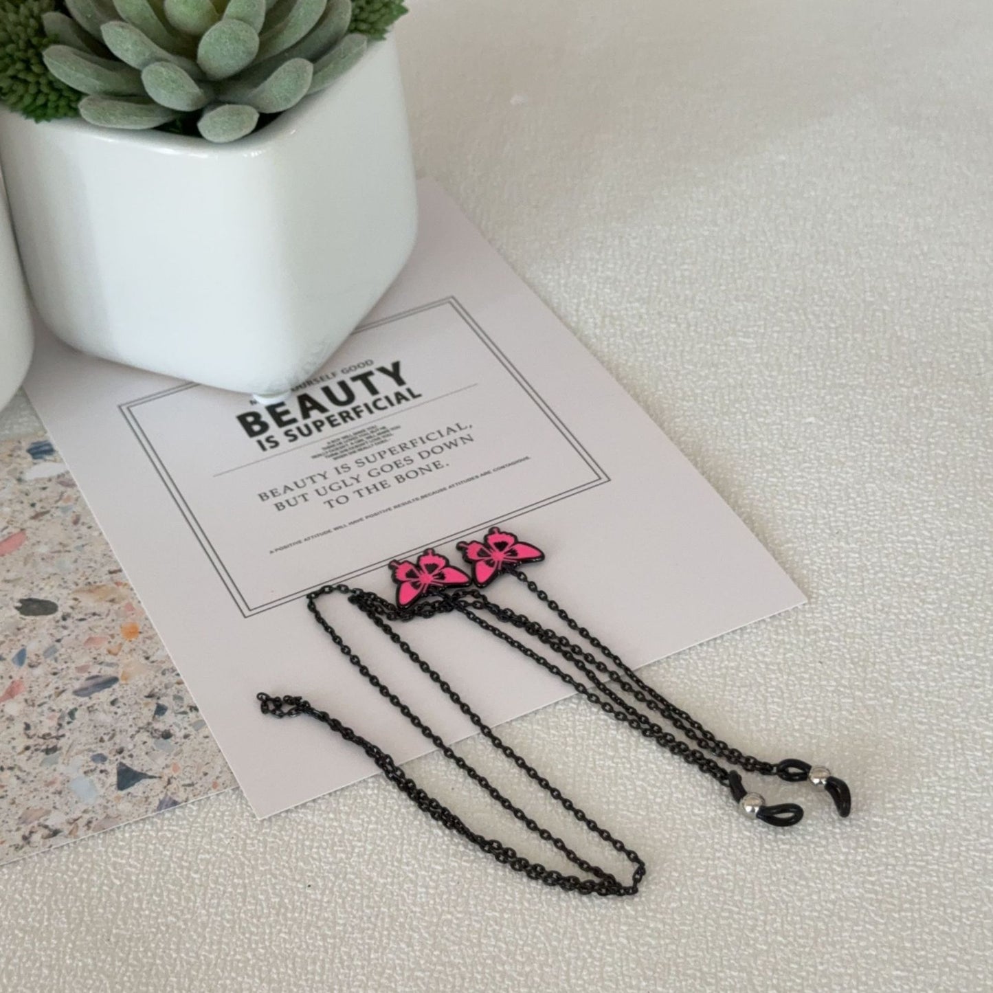 Schmetterlings-Themen-Brillenkettenhalter Brehn