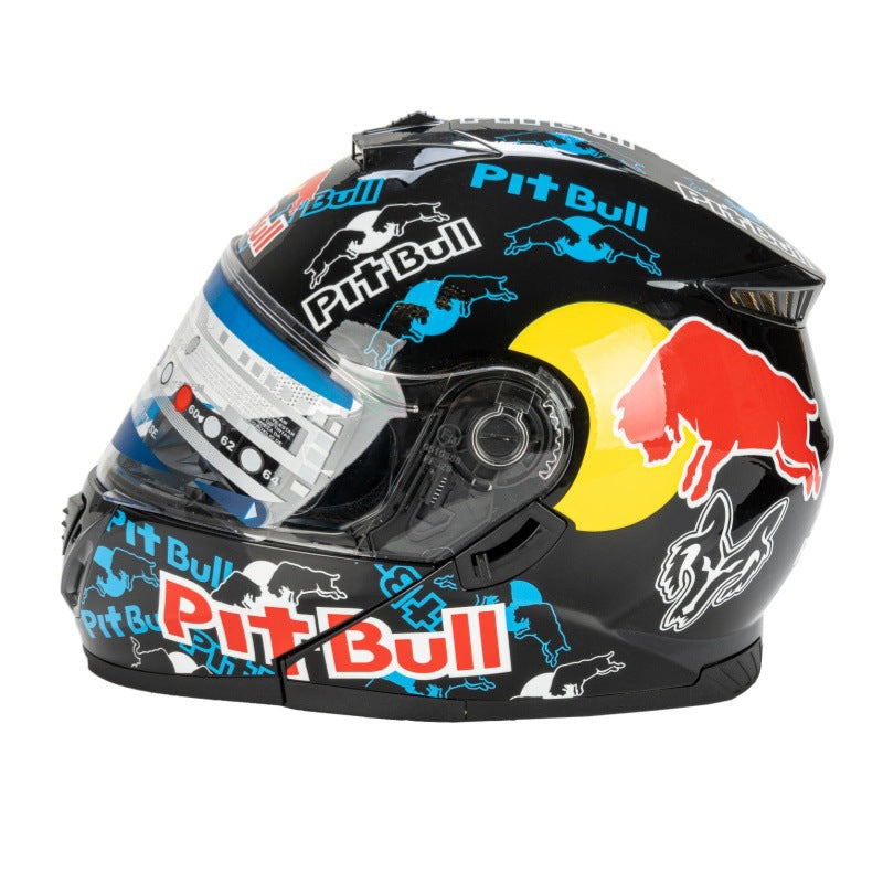Vollgesichts-Motorradhelm mit Grafikdesign Brehn