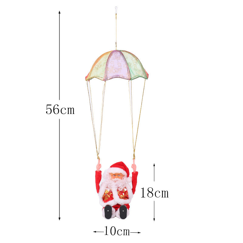 Weihnachtsmann Dekorationsfigur mit Fallschirm Brehn