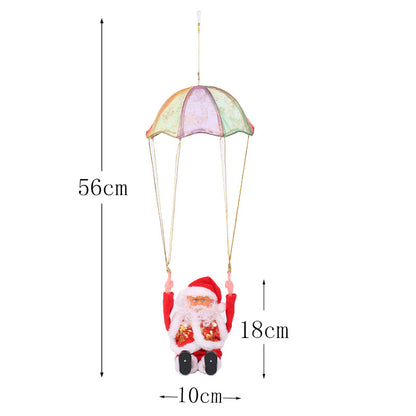 Weihnachtsmann Dekorationsfigur mit Fallschirm Brehn