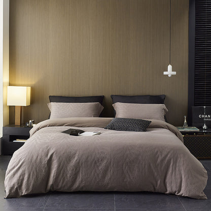Gwaschene Baumwoll-Leinen Texturiertes Bettbezug-Set mit Matelassé-Finish und Kopfkissenbezügen