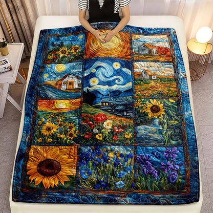 Künstlerische Patchwork-Decke