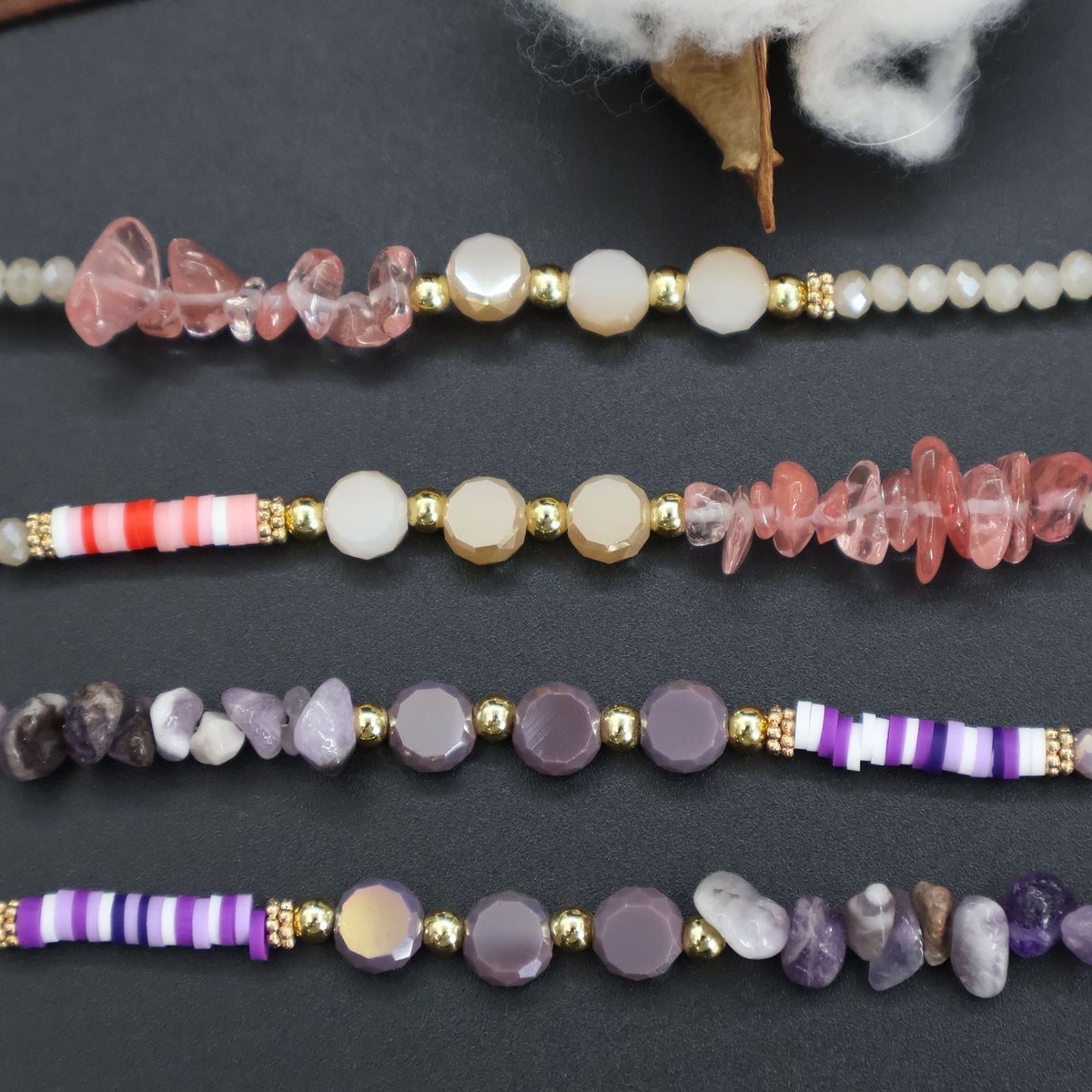 Bohemian Perlen Brillen Kette Brehn