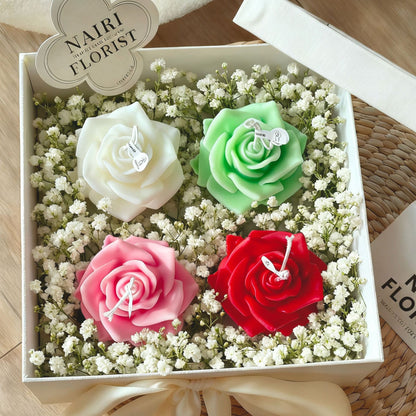 Rosenförmige Aromatherapiekerze