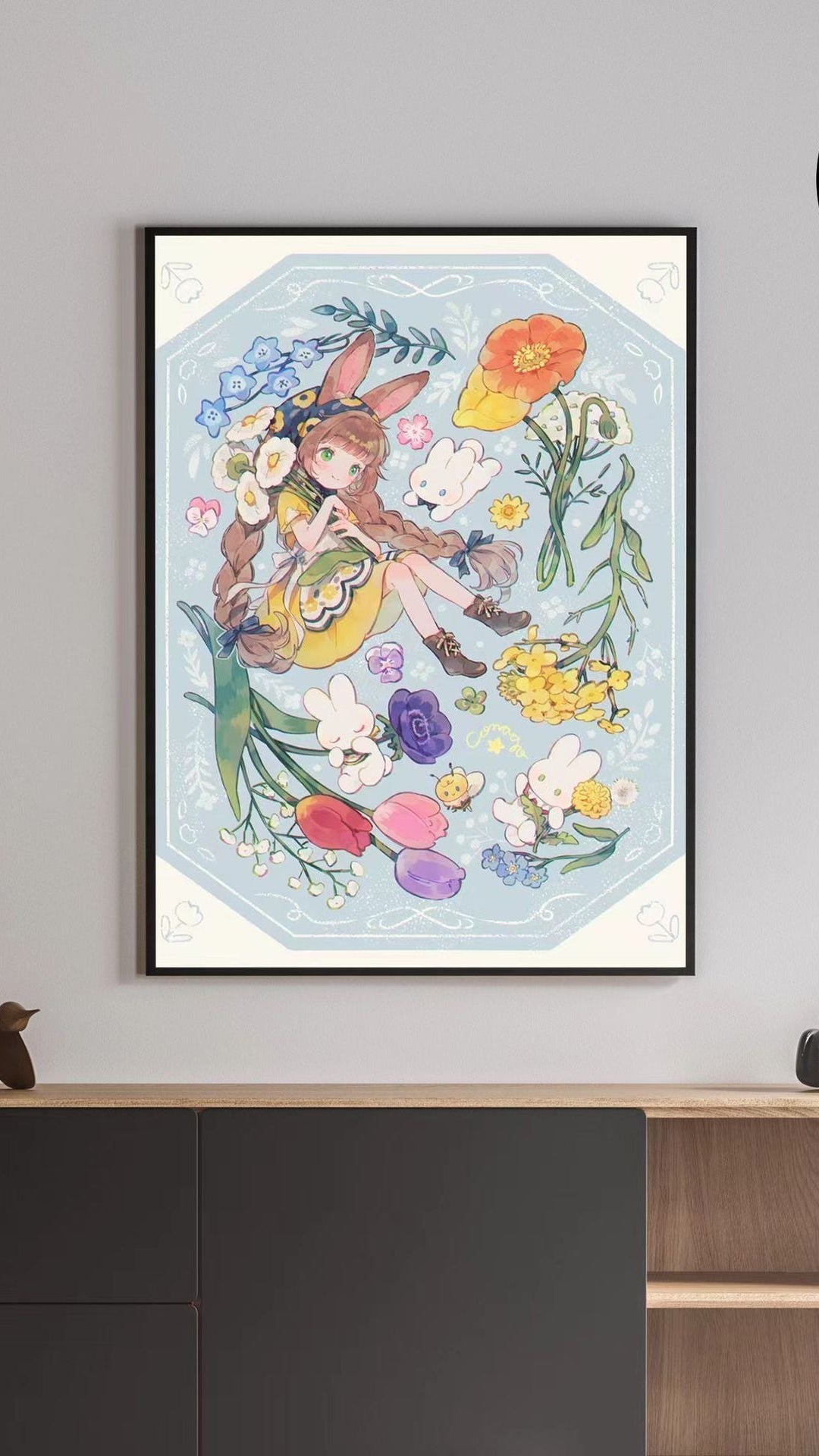 Illustriertes Fantasy-Charakter-Leinwand-Kunstdruck Brehn