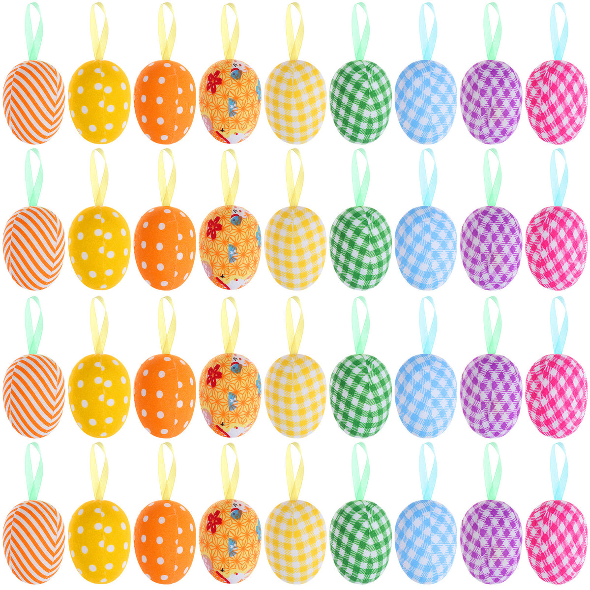 Dekorative Frühlings-inspirierte Stoff-Ostereier Brehn