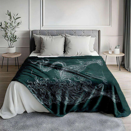Künstlerische Drachen-Themen Fleece-Wurfdecke