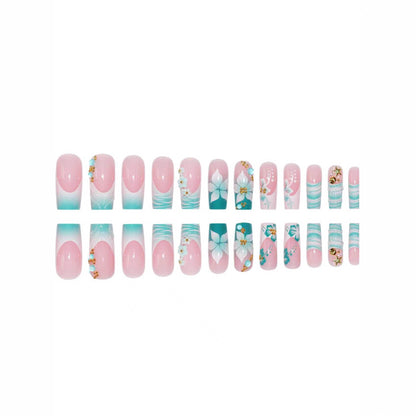Luxuriöse Floral Art Nagelverstärkungen Brehn