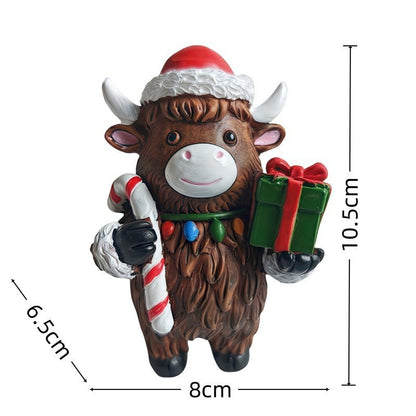 Weihnachtsdeko Figur im Hochlandrind-Design Brehn