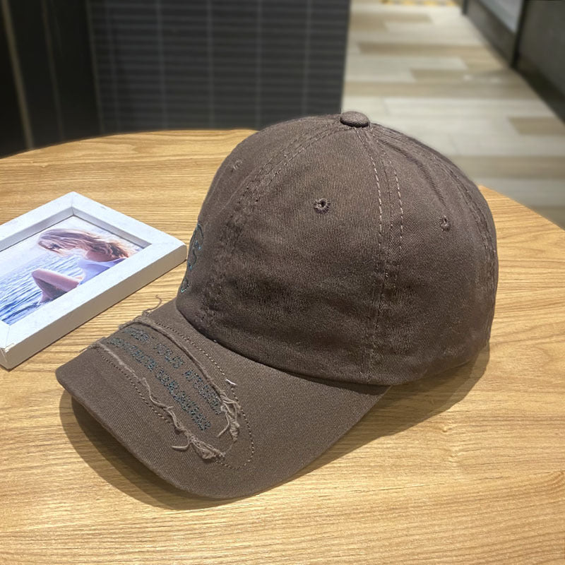 Damen Zerrissene Freizeit Denim Kappe Brehn