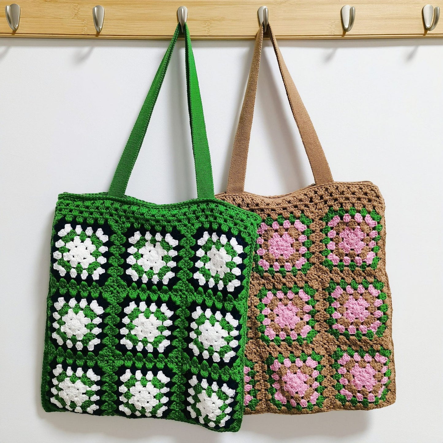 Handgefertigte Baumwolltragetasche Im Vintage-Granny-Design Brehn