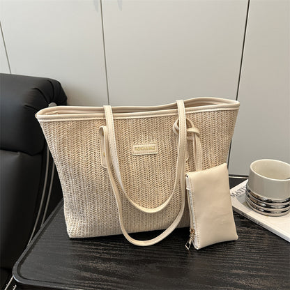 Lässige Gewebte Strandtasche