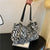 Stylische Zebra-Print-Canvas-Shopper-Tasche Brehn