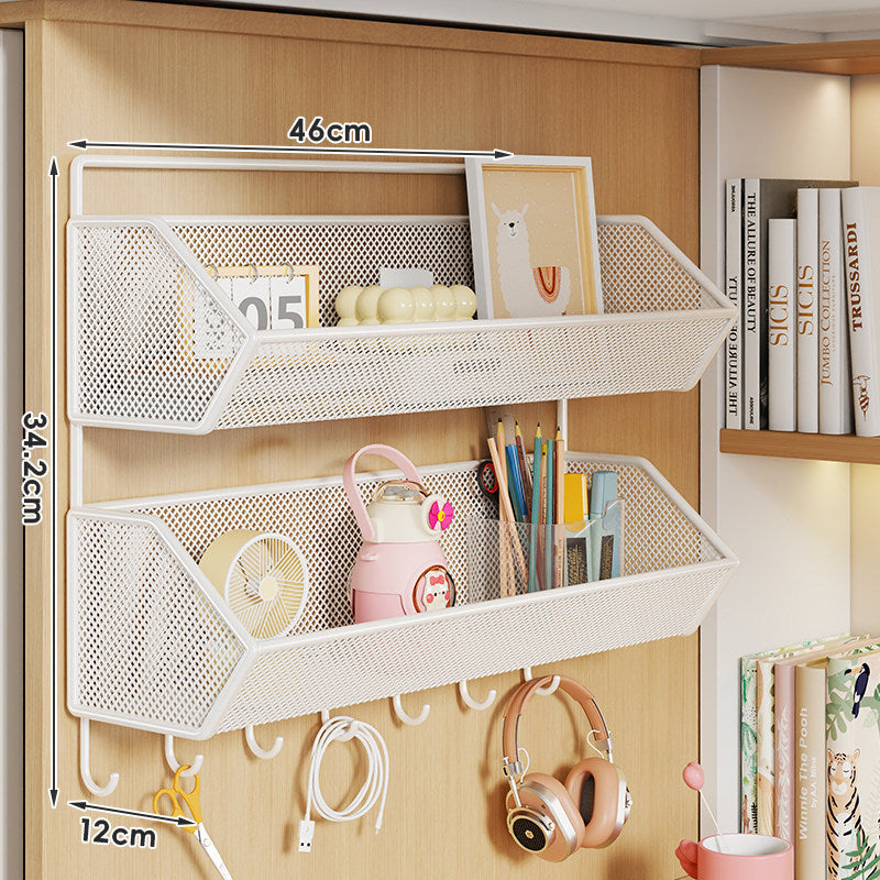 Wandmontierter Metallgitter-Organizer-Regal