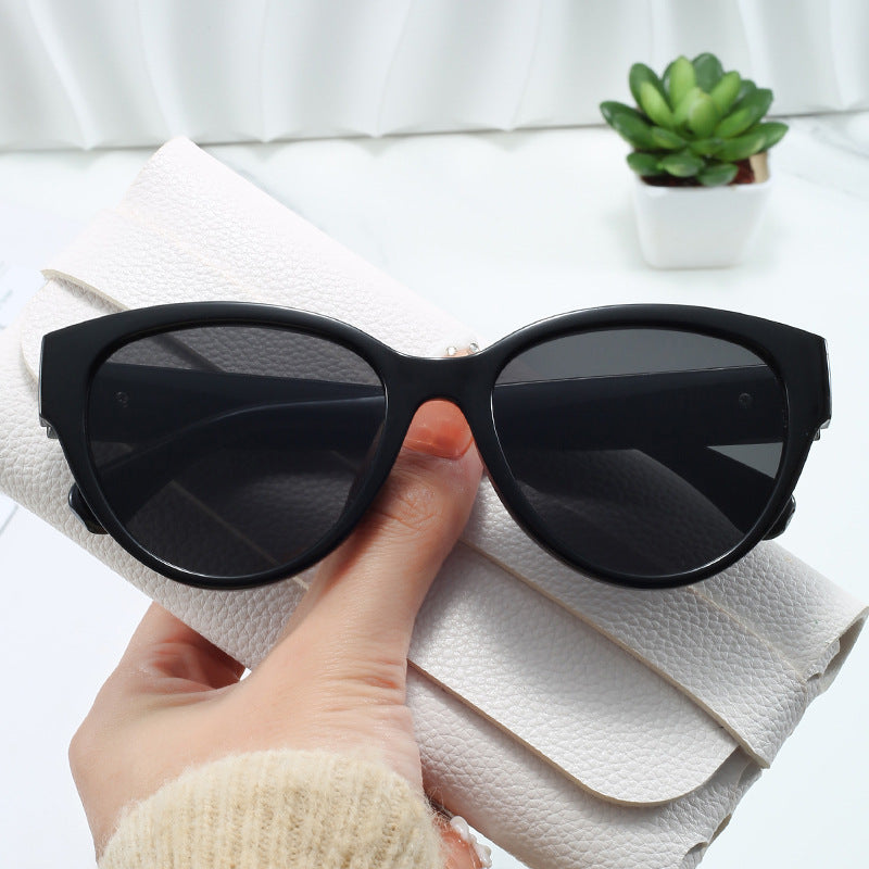 Damen Cat-Eye Sonnenbrille mit luxuriösem Leopardenmuster und charmanten Details Brehn