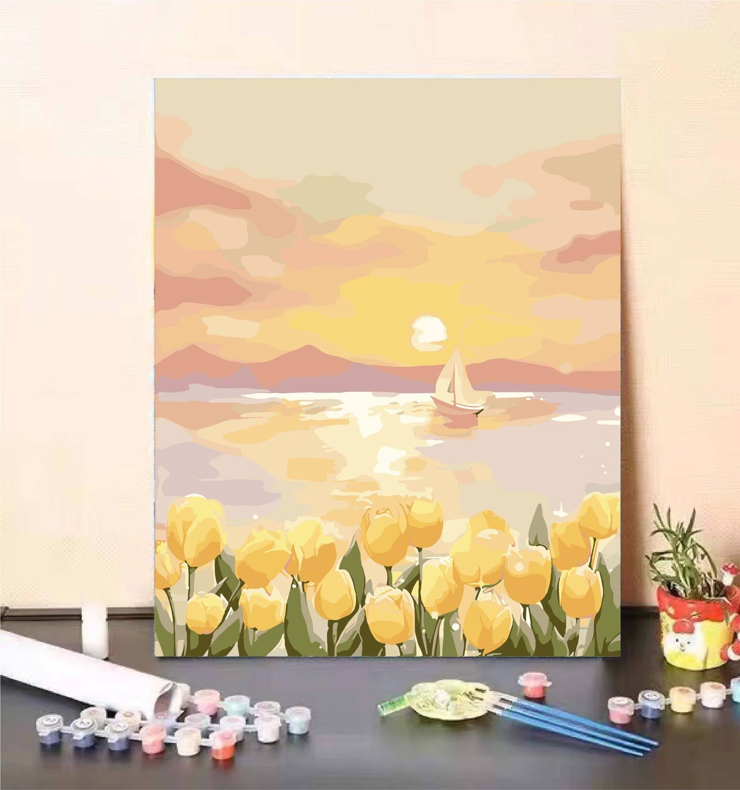 DIY Landschaft Malen nach Zahlen Kunstset Brehn
