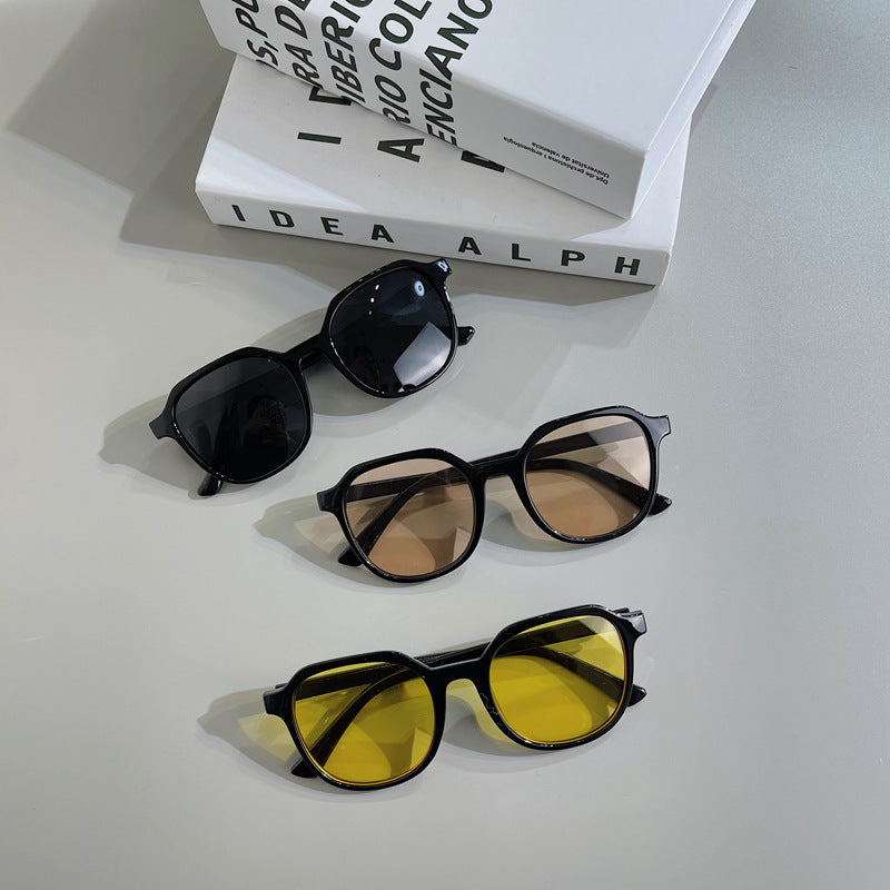 Modische Vintage-Sonnenbrille mit Breitem Rahmen Brehn