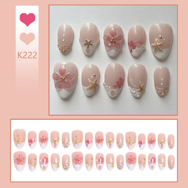 Kunstnagelset mit floralen und maritimen Designs Brehn
