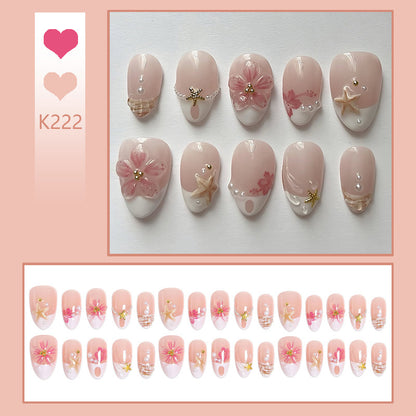 Kunstnagelset mit floralen und maritimen Designs Brehn