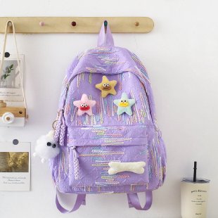 Rucksack Aus Hochwertigem, Farbenfrohem Material mit Verspielten Applikationen Brehn