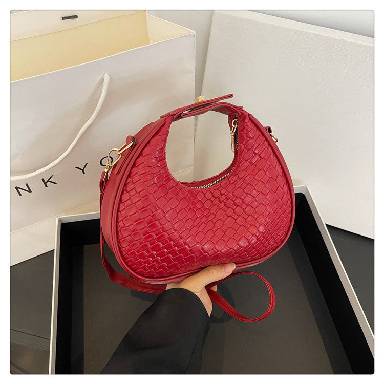 WoTextured Leder Hobo Tasche Brehn