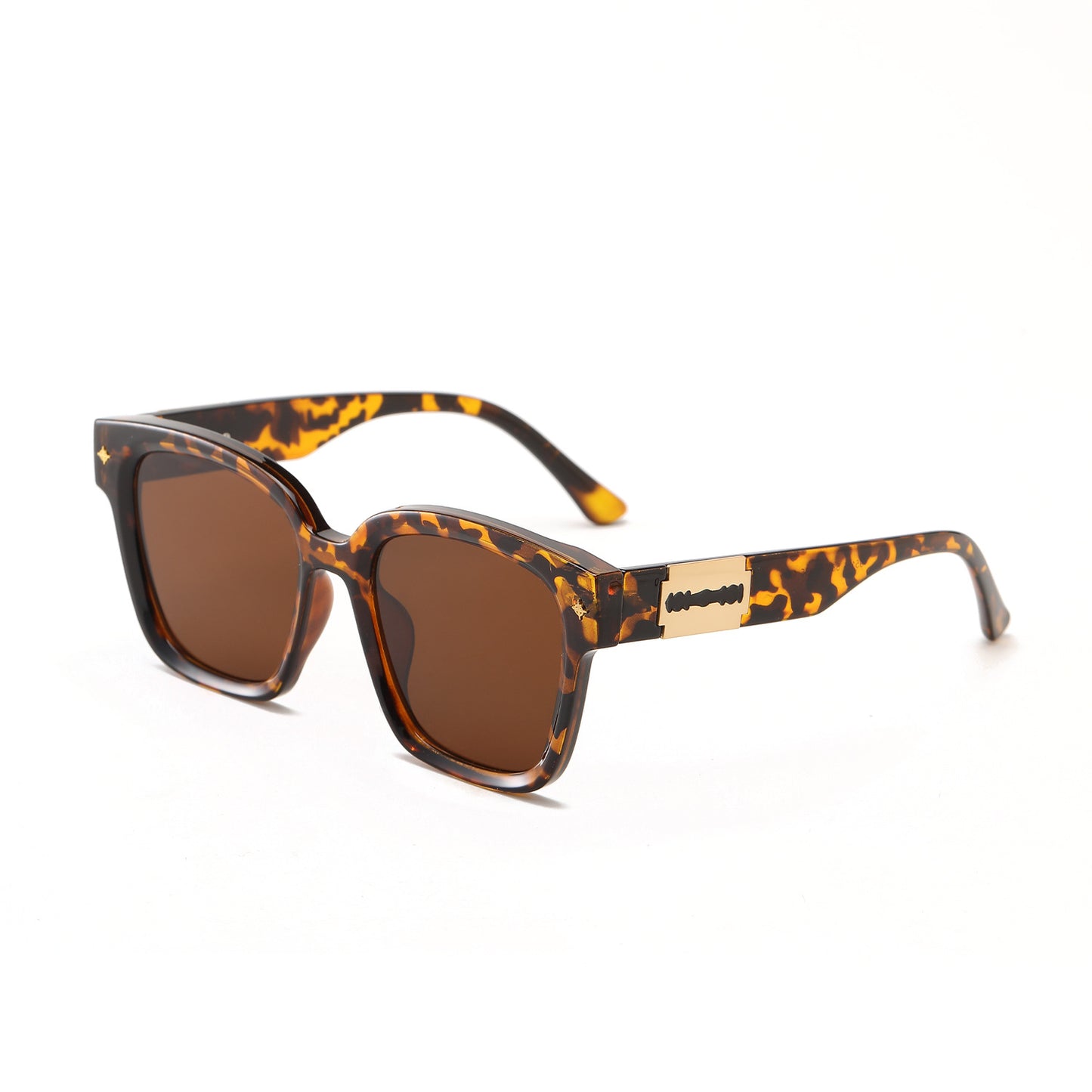 Damen modische quadratische Sonnenbrille mit transparentem Gestell Brehn