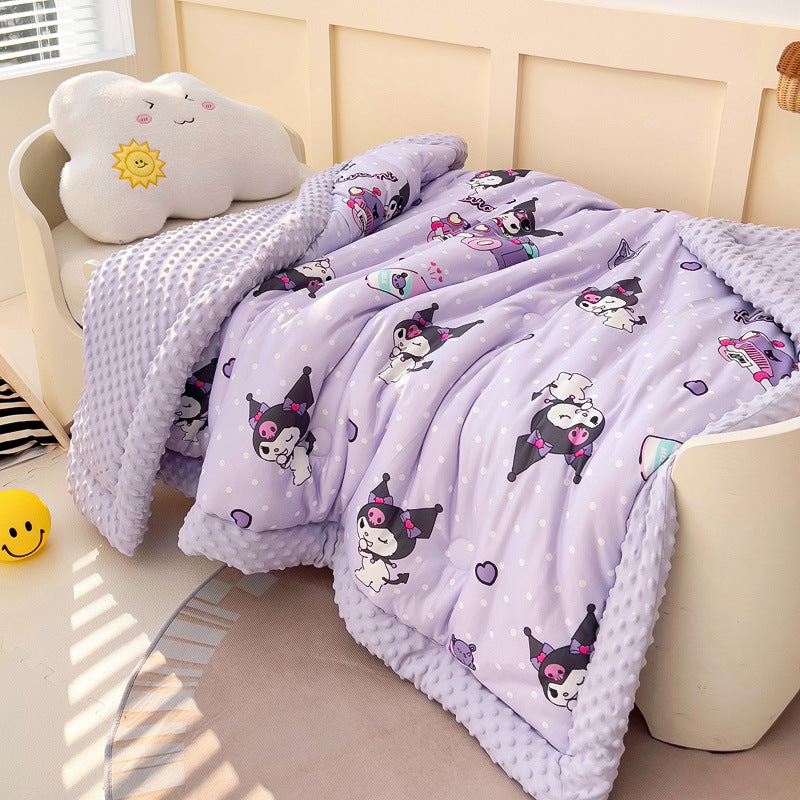 Mädchen Kuscheldecke mit vielseitigem Tiermotiv Brehn