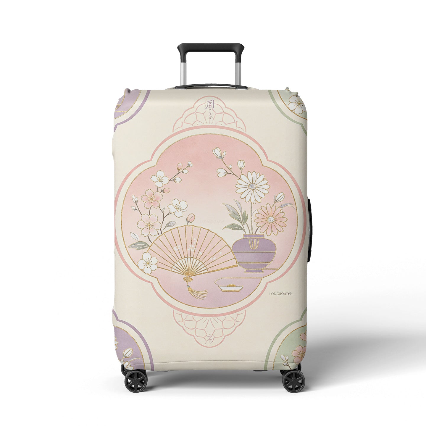 Damen Reisekoffer Brehn Blumendesign mit verstellbarem Griff