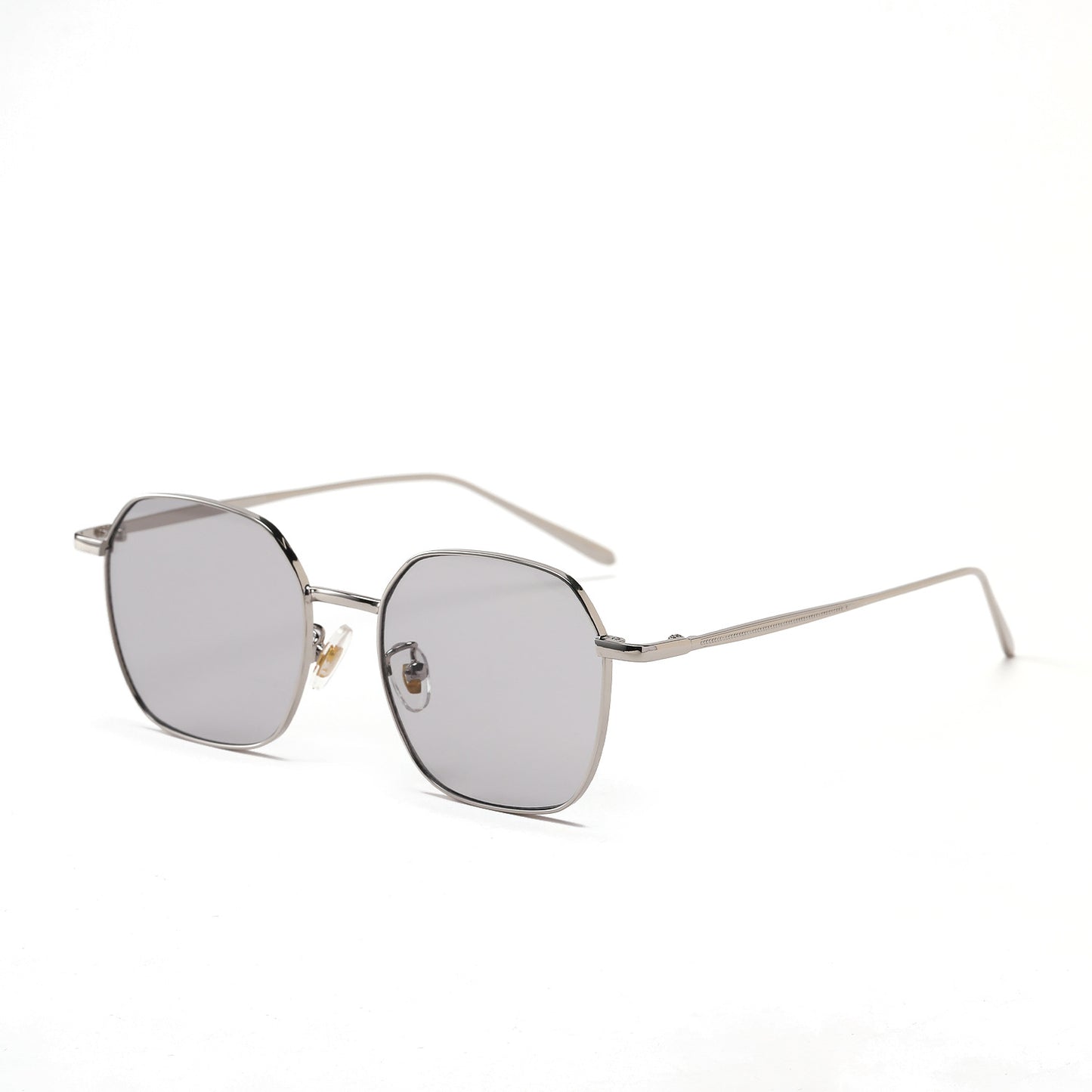 Damen geometrische Sonnenbrille mit modernem Metallrahmen Brehn