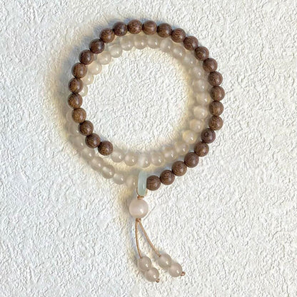 Natürliche Holz- und Steinperlenarmband Brehn