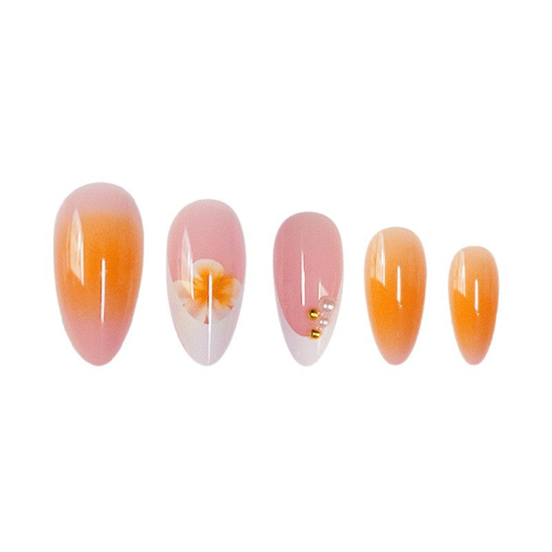 Dekoratives Blumen Acryl Nagelset Brehn