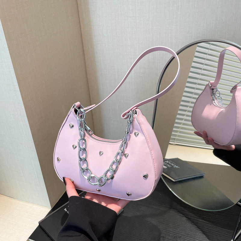 Chic Herz-Verzierte Schultertasche Brehn