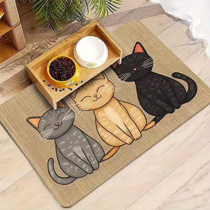 Süßes Katzen-Themen-Futtermatte