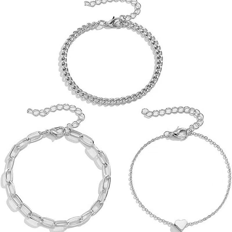 Elegantes Silberkettchen-Armband-Set Brehn