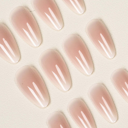 Elegante Press-On mandelförmige Nagelset
