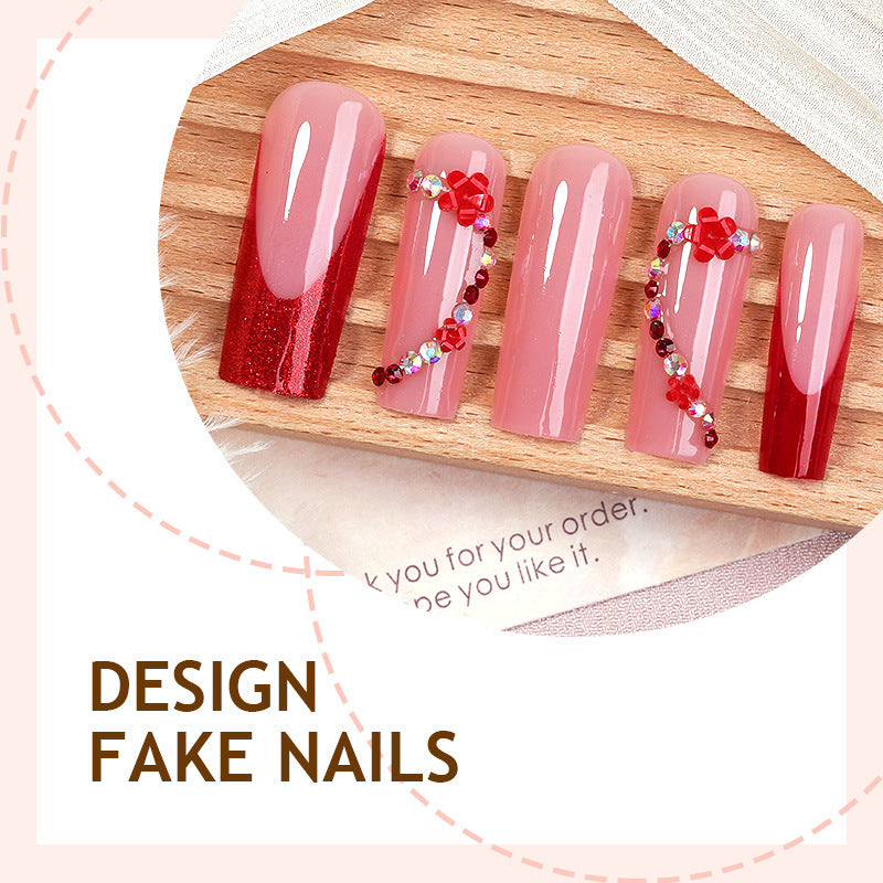 Kunstnagelset mit luxuriösen Akzenten und eleganten Designs Brehn