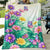 Lebhaftes Blumenmuster-Wurfdecke