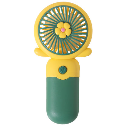 Unisex Tragbarer Handventilator mit fröhlichem Blumen-Design Brehn
