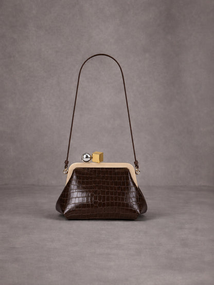 Elegante Krokodil-Effekt Handtasche